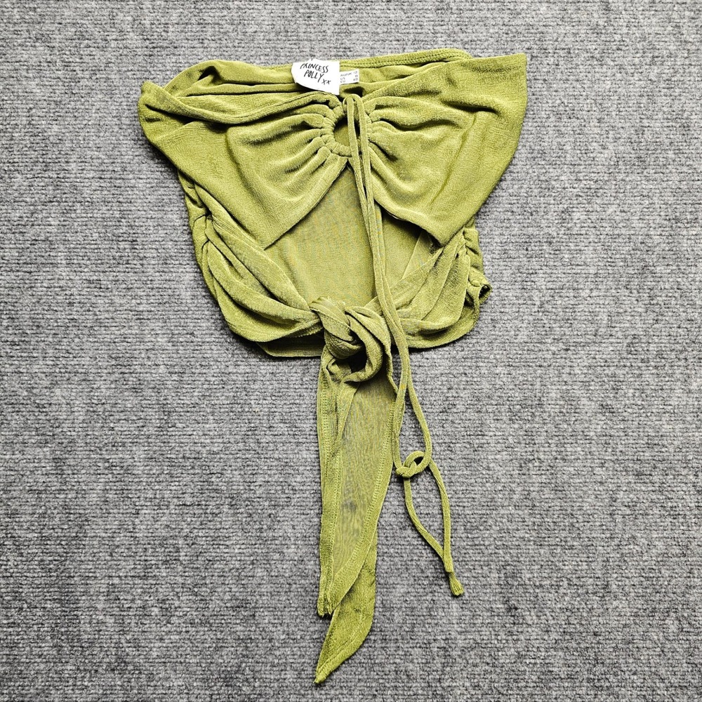 Princess Polly Green Ruched Ring Detail Strapless Tube Top Size US 8